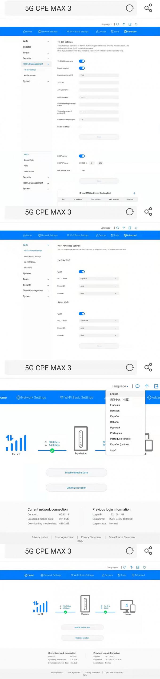 Unlocked 5G CPE Max 3 Outdoor Router CPE Mesh Wifi 6 NSA+SA with Antenna Gain Support RJ45 Sim Card Slot 5g Wifi Extender Router 1