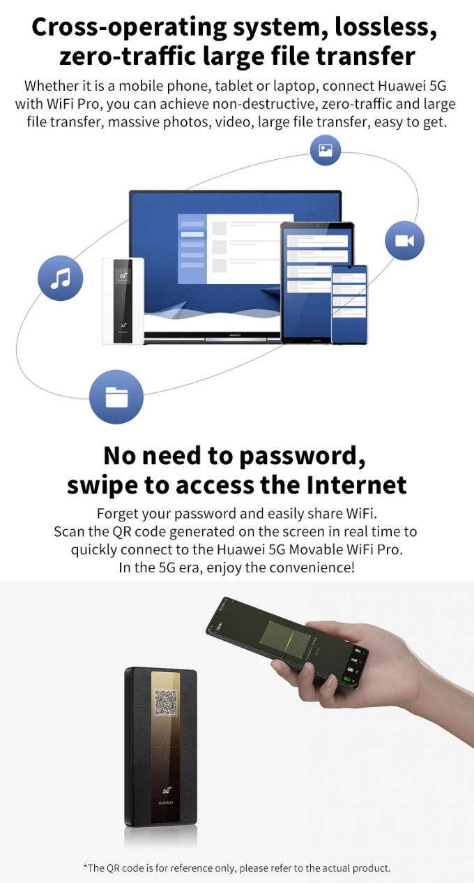 Unlocked E6878 E6878-370 Huawei E6878-870 SIM Card 8000mAh Battery Support 5G N41/N77/N78/N79 5G Mobile Hotspot WiFi Pro Router 5