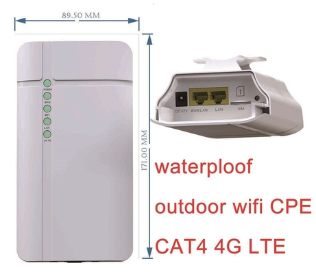 Buy Waterproof Outdoor LTE Outdoor CPE 150Mbps Wireless Hotspot Router For IP Camera online manufacture