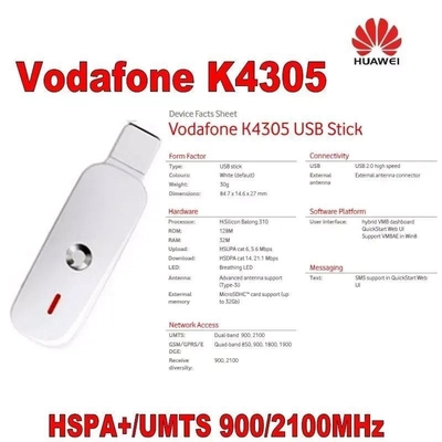 Buy Wireless Portable Huawei K4305 USB 21.6 Mbps HSPA Mobile Broadband Modem Dongle 3G online manufacture