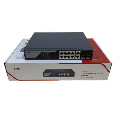 Buy Hik Brand Ethernet Network Switch DS-3E1310P-SI 8 Port Fast Ethernet Smart POE Switch online manufacture