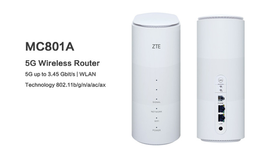 Buy ZTE MC801A 5G Indoor WiFi CPE Routers Indoor 5g Router 100m Unlocked SIM Card online manufacture