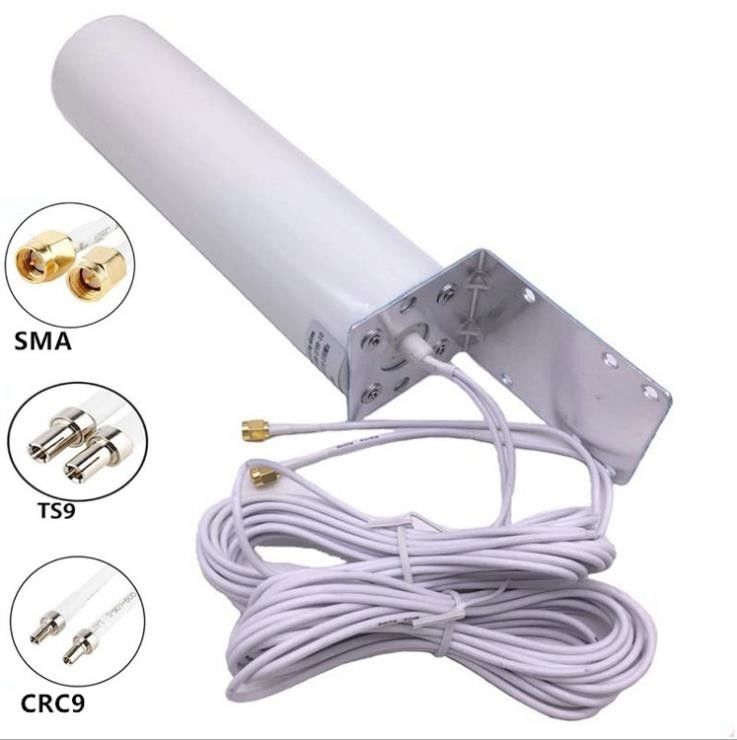 SMA 12dBi Omni 4G Signal Booster 3G TS9 2.4GHz CRC9 WiFi LTE Antenna ...