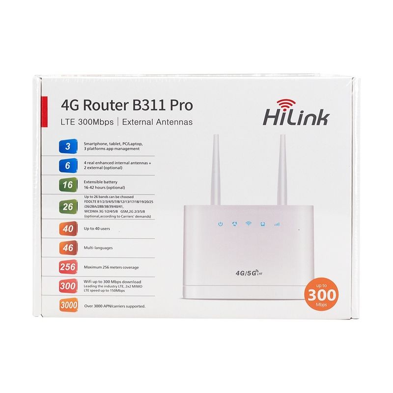 4G Wifi Router B311 Pro OEM&ODM Wifi Wireless Router 4G Lte With Power ...