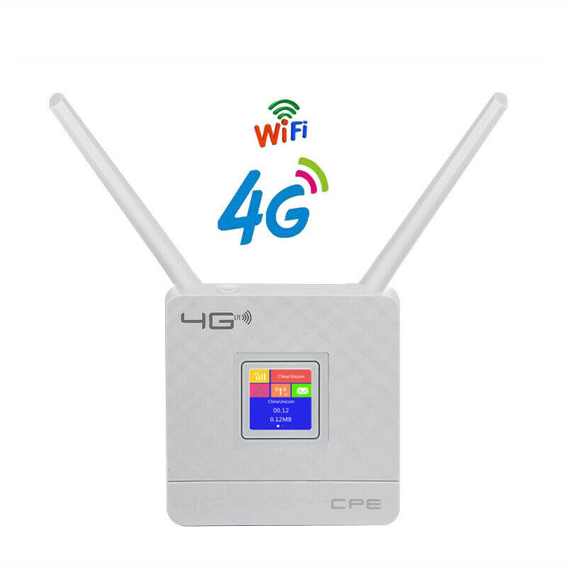 Lte Router Rj 45 4G LTE CPE Wifi Router CAT4 150Mbps Wireless SIM With External Antenna ...
