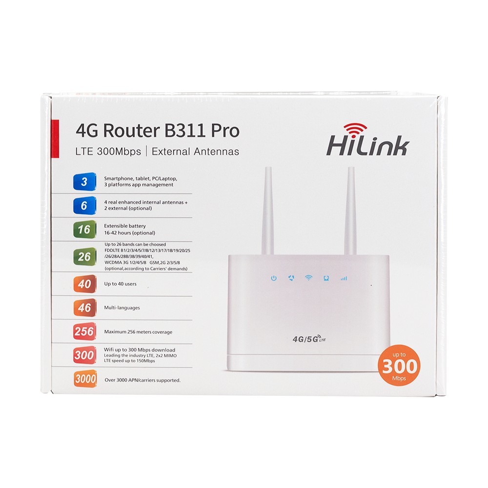 4G Wifi Router B311 Pro OEM&ODM Wifi Wireless Router 4G Lte With Power ...